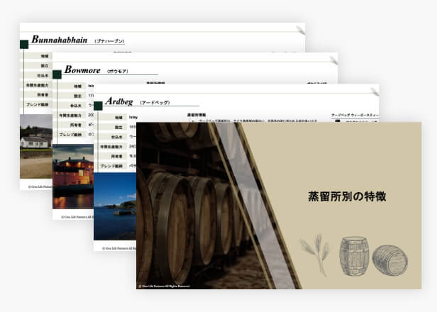 希望の蒸留所詳細シートを参加者限定でプレゼント